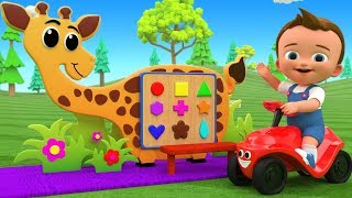 Giraffe Shapes Wooden Toy Set 3D  Baby Fun Learning Shapes amp Colors for Children Kids Educational [upl. by Rudy]