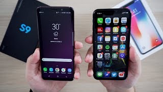 Samsung Galaxy S9 vs iPhone X First Impressions [upl. by Vasos]