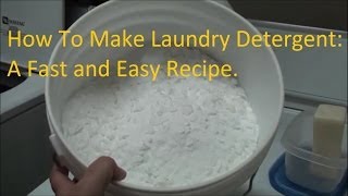 How To Make Laundry Detergent The Easy Way  Household Tip 1 [upl. by Brubaker]