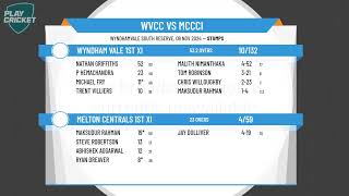 Wyndham Vale 1st XI v Melton Centrals 1st XI [upl. by Rialc]