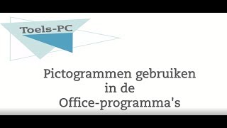 Pictogrammen opnemen en bewerken [upl. by Aihtela]