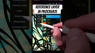 Reference Layers in Procreate  Tutorial shorts [upl. by Terriss]