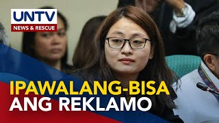 Perjury at falsification raps kaugnay ng nilagdaang notarized doc ipinadidismiss ni Alice Guo [upl. by Olaznog]