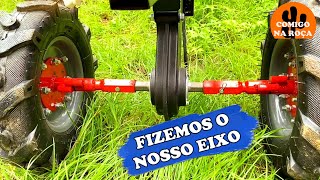 EIXO DESBLOQUEADO PARA TRATORITO MOTOCULTIVADOR FIZEMOS O NOSSO [upl. by Cher]