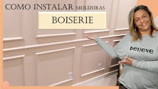 Como instalar molduras de boiserie na parede de forma fácil e com passo a passo [upl. by Holder806]