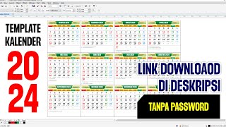 Template Kalender 2024 Tanpa Password [upl. by Airetnahs]