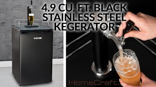 BK49BS  HomeCraft Black Stainless Steel FullSize Kegerator Draft Beer Dispenser [upl. by Warila]