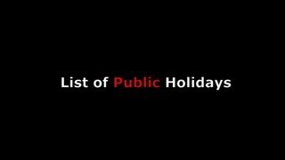 List of Holidays in the US Including National Federal amp Major American Holiday Days Off Each Year [upl. by Beattie]