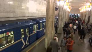 Various rides in the subway in Minsk Belaus Минск Беларусь [upl. by Lupien]