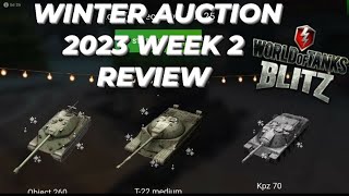 WOTB  Winter Auction 2023 Week 2  Which Tanks are worth it Review  WOTBLITZ [upl. by Nibot]