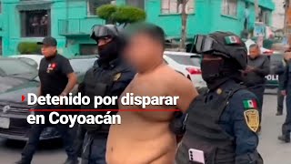 DETENIDOS  Atrapan a dos sujetos presuntamente por disparar al aire con armas largas en Coyoacán [upl. by Aniala]