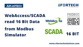 Cara Membaca Data 16 Bit dari ModSim menggunakan Software WebAccessSCADA [upl. by Lane]