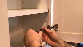 Do it Yourself  How to Adjust Cabinet Door Hinges  Step by Step [upl. by Hesketh]