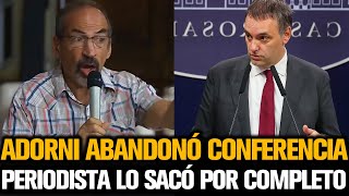 ADORNI ABANDONÓ LA CONFERENCIA POR PERIODISTA QUE LO SACÓ [upl. by Aimas]