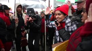 Zarna Joshi leads demonstration in pledge of resistance [upl. by Nessa604]