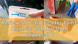 Review SD Card Reader 15in1 Builtin USB 30 USB Universal CARD READER OTG Micro SD SDHC TF MMC M2 [upl. by Ephrem]