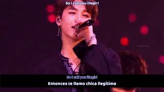 BTS  DIMPLE ILLEGAL Live Ver MV Sub español  Sub english  Roma  Hangul HD [upl. by Meggs]