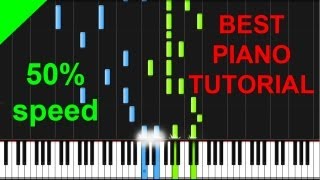 Karmin  Brokenhearted 50 speed piano tutorial [upl. by Filmore864]