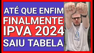 ✔️ATENÇÃO MUDANÇAS IMPORTANTES SAIU TABELA DO IPVA 2024 [upl. by Dani]