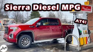 2022 GMC Sierra 1500 AT4 Duramax Diesel – MPG Test  Realworld Highway Range and Fuel Economy [upl. by Nauqit]