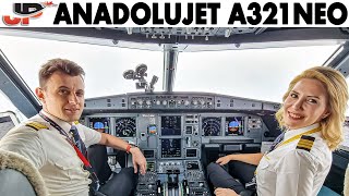 Airbus A321neo Cockpit Anadolujet by Turkish Airlines to Antalya amp Paris [upl. by Gregrory]