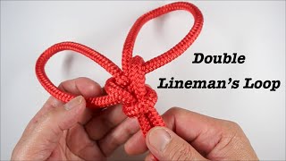 Double Linemans Loop  Knot [upl. by Romine916]