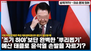 조기 하야보단 완벽한 특검으로 뿌리까지 뽑는 게 중요 윤건희 폭정은 예산 태클로 홀딩 국힘 중진 의원 30명은 특검 재표결에 중요한 결단을 할 수 밖에 없다 [upl. by Suiratnauq241]