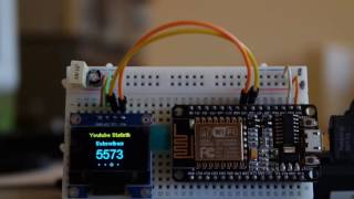 ESP8266  Youtube Subscriber amp Video Stats over YouTube Data API amp SSD1306 [upl. by Dorsy272]