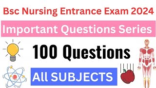 Bsc Nursing Entrance Exam 2024  Bsc Nursing Entrance Exam Previous Year Question Paper CNET 2024 [upl. by Iv96]