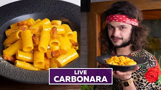 MACARRÃO À CARBONARA  LIVEMOHINDI  Receitas Rápidas em 15 minutos [upl. by Detta]