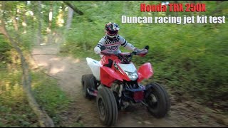 Honda TRX 250X Duncan racing jet kit test [upl. by Belldas81]