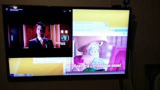 Одновременное воспроизведение видео в Windows 81 и Virtual Android AmiDuOS [upl. by Mosnar]