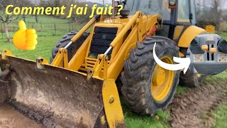 tractopelle jcb 4CX  comment regler les joysticks comme une pelle [upl. by Anitnerolf]