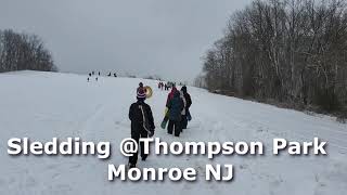 Snow TubingSledding  Thompson Park Monroe New Jersey [upl. by Stephenson799]