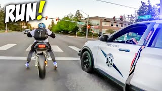 COPS VS BIKERS  MOTORCYCLE POLICE CHASE  ANGRY amp COOL COPS 2024 [upl. by Sitnik]