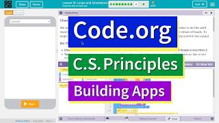 Loops and Simulations Lesson 129 Tutorial with Answers Codeorg CS Principles [upl. by Nayrbo]