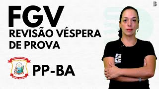 PORTUGUÊS  FGV  CONCURSO PP BA [upl. by Mauchi]