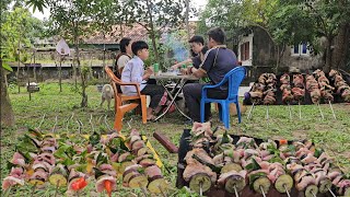 Today I grew vegetables and grilled meat on the stove I built [upl. by Alber]