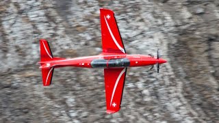 AXALP 2022  Swiss Air Force Pilatus PC21 flying display [upl. by Adelle]