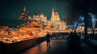 Christmas in Budapest A Magical Stroll Through Festive Lights and Cozy Streets [upl. by Gittel]