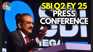 SBI Management Press Conference LIVE Net Profit Rises 28 YoY To ₹183314 Crore In Q2FY25 [upl. by Anivla]