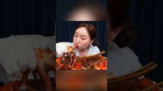 Octopus Shrimp With Beef Ribs Today🦐🍖🐙 asmr mukbang food shorts ssoyoung love kitchen [upl. by Elletsyrk]