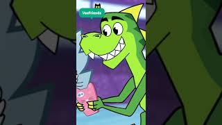 Purfect Dinosaur Selfie 🦖 veefriends cartoons animals shorts 🐈‍⬛ VeeFriendsCartoons [upl. by Kacie970]