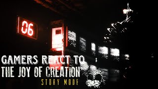 Gamers react to their first basement jumpscare  The Joy Of Creation Story Mode [upl. by Klemens58]