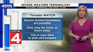 Tornado terminology Difference between ‘warning’ and ‘watch’ what to do [upl. by Wack]