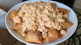 New Orleans Crawfish Ravioli  Fried Ravioli in a creamy spicy crawfish tail sauce [upl. by Hollington241]