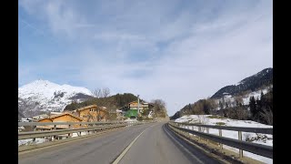 Driving In Switzerland Wallis  From Naters To Fiesch [upl. by Iridis]