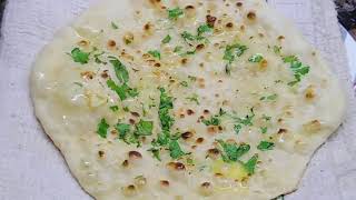 Garlic Naan recipe By Food Mood no oven [upl. by Enelyad]