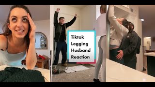 MY HUSBAND REACTS TO MY TIKTOK LEGGINGS  AMAZON LEGGINGS 😄（4） [upl. by Adle]