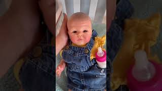 Reborn baby Sophie blinks her eyes and smiles TikTok Shorts [upl. by Norword]